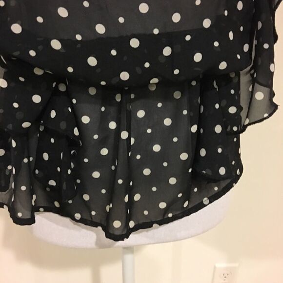 Myth Sheer Polka Dot Ruffled Blouse Size S - Picture 3 of 6